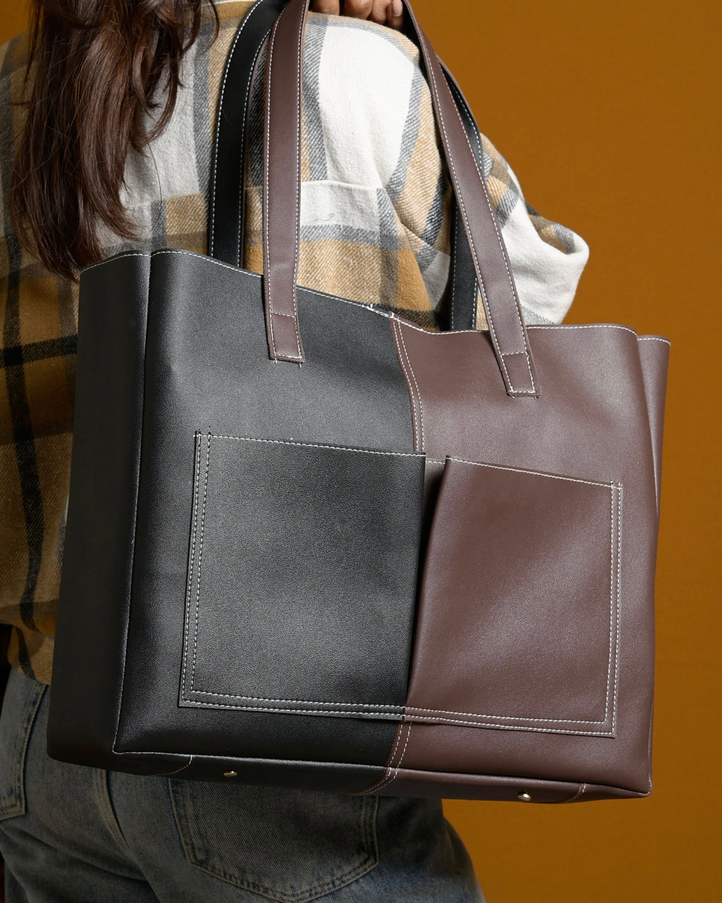 Bare Multi Tote Bag - Black & Brown