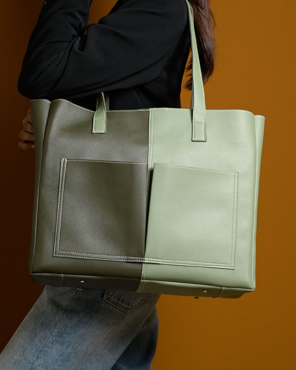 Bare Multi Tote Bag - Olive & Sage