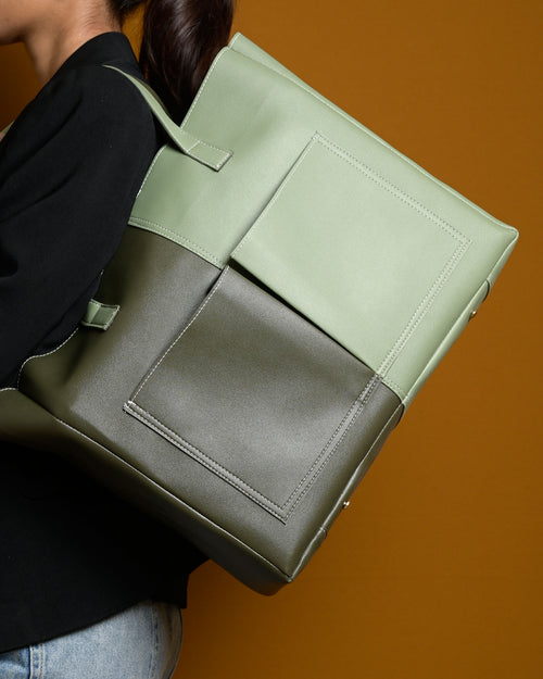 Bare Multi Tote Bag - Olive & Sage