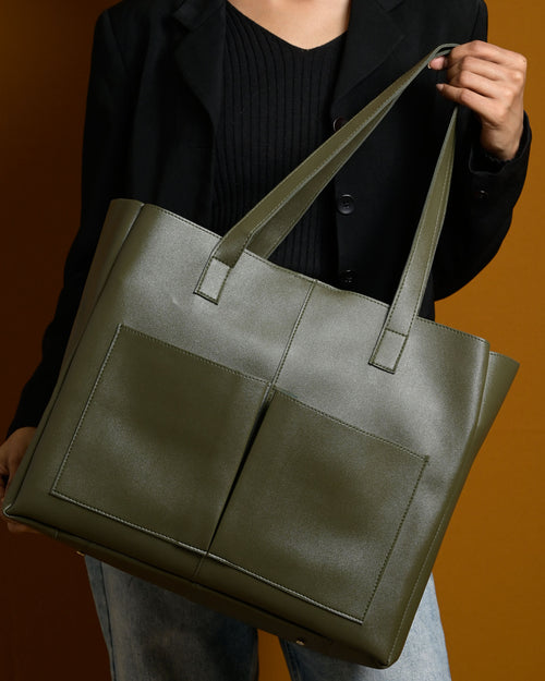 Bare Tote Bag - Olive Green