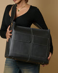 Caro Dual Zipper Tote Bag - Black
