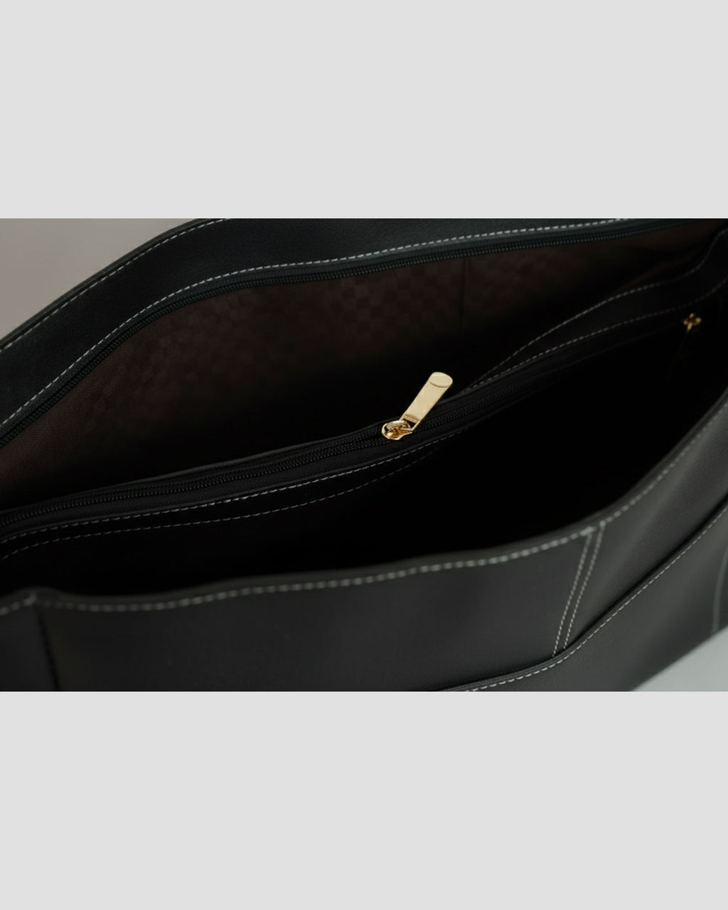 Caro Dual Zipper Multi Tote Bag - Grey & Black