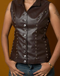 Christina Vintage Leather Top