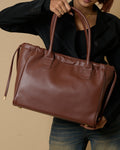 Coco Drawstring Tote Bag - Light Brown