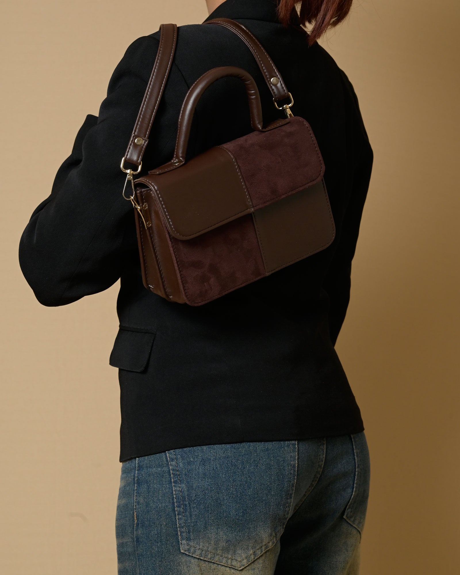 ColorBlock Mini Bag - Brown
