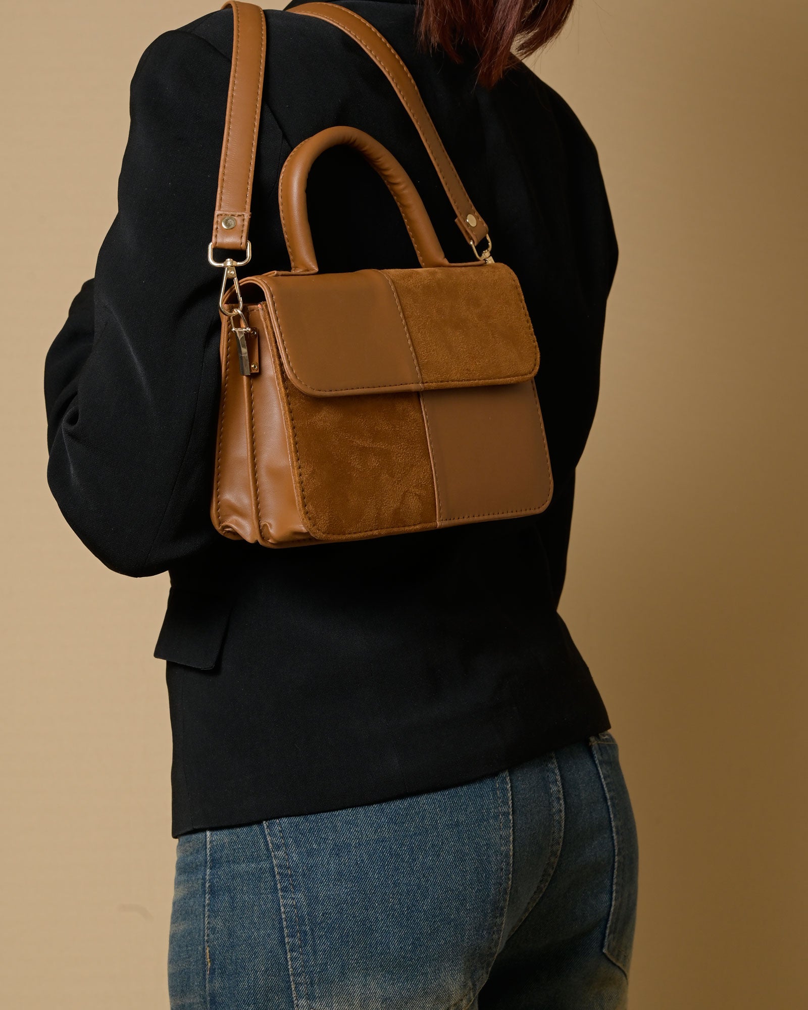 ColorBlock Mini Bag - Tan