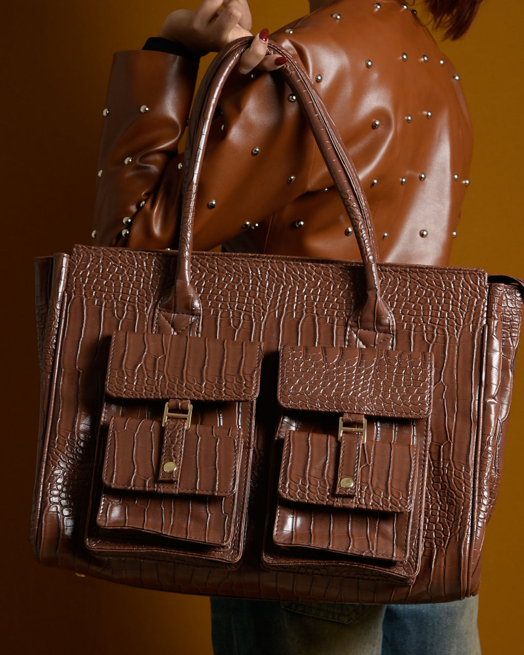 Crimson Structure Bag - Brown