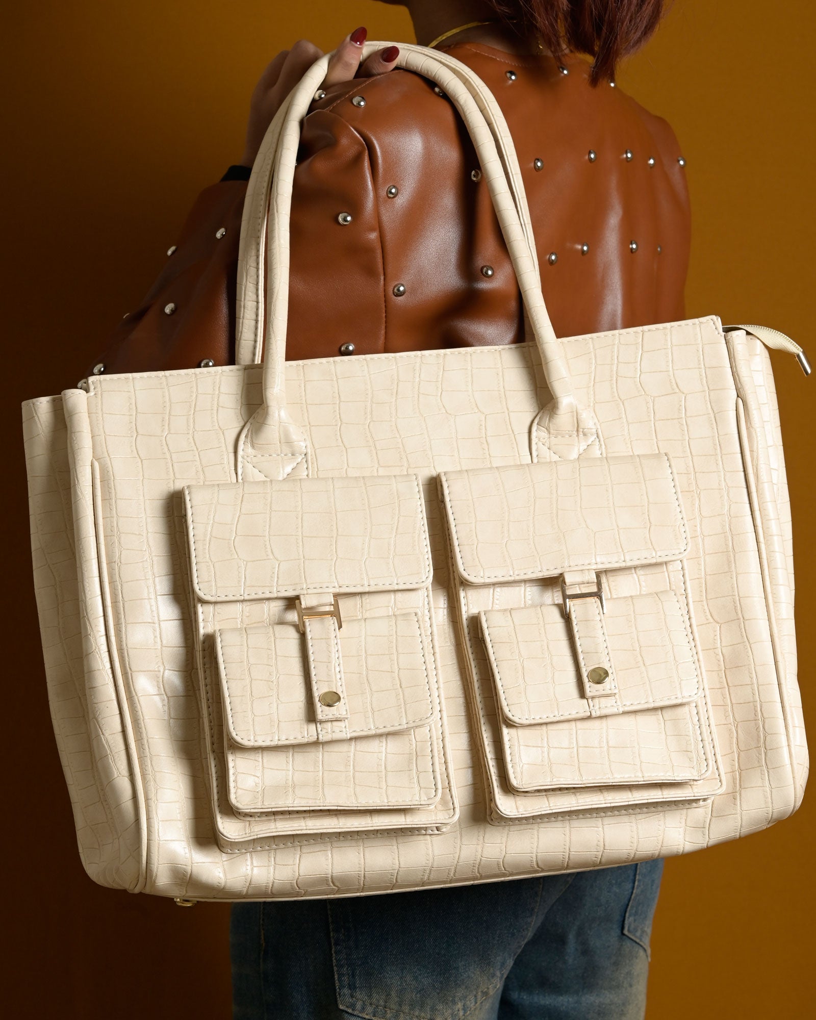 Crimson Structure Bag - Ivory