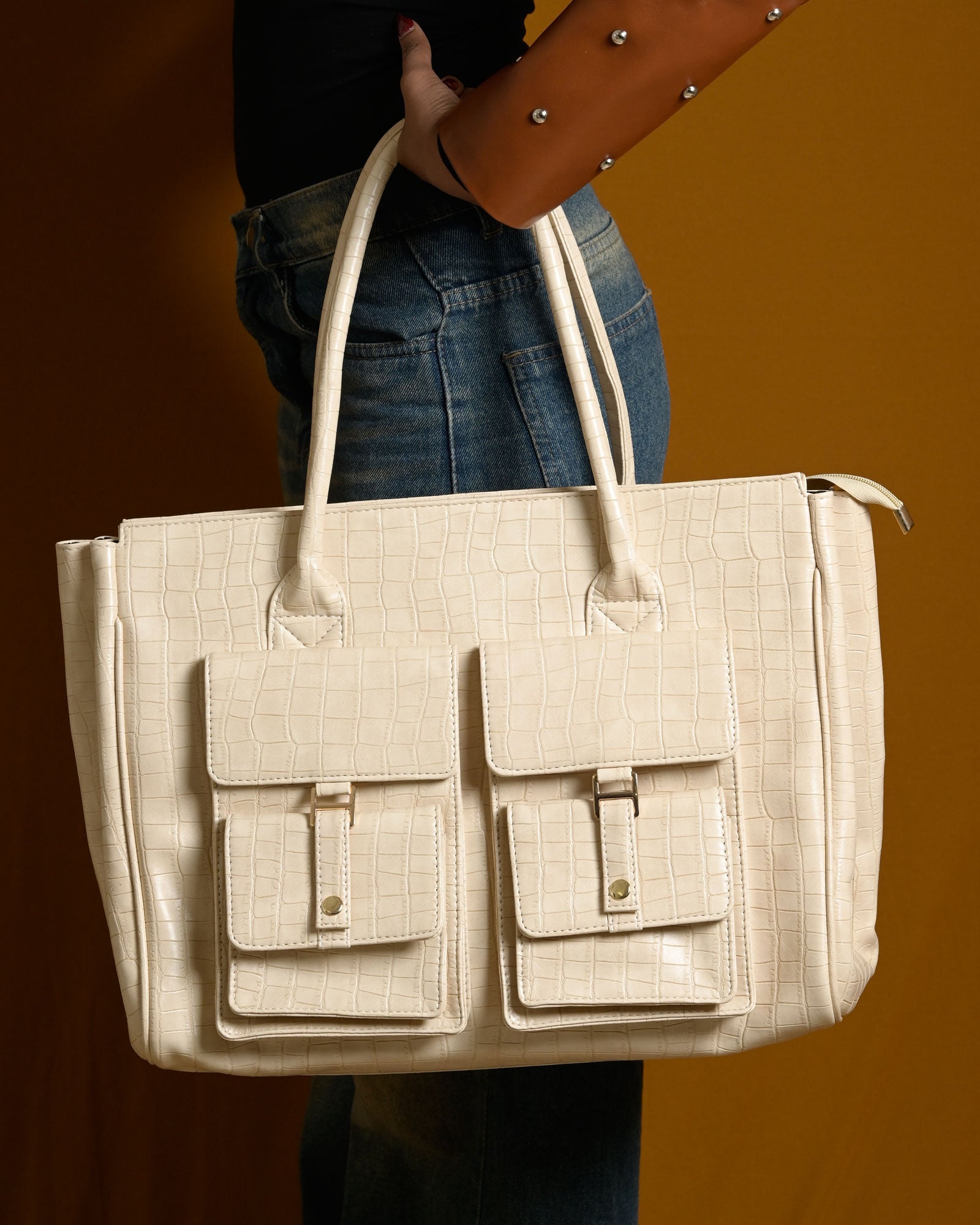 Crimson Structure Bag - Ivory