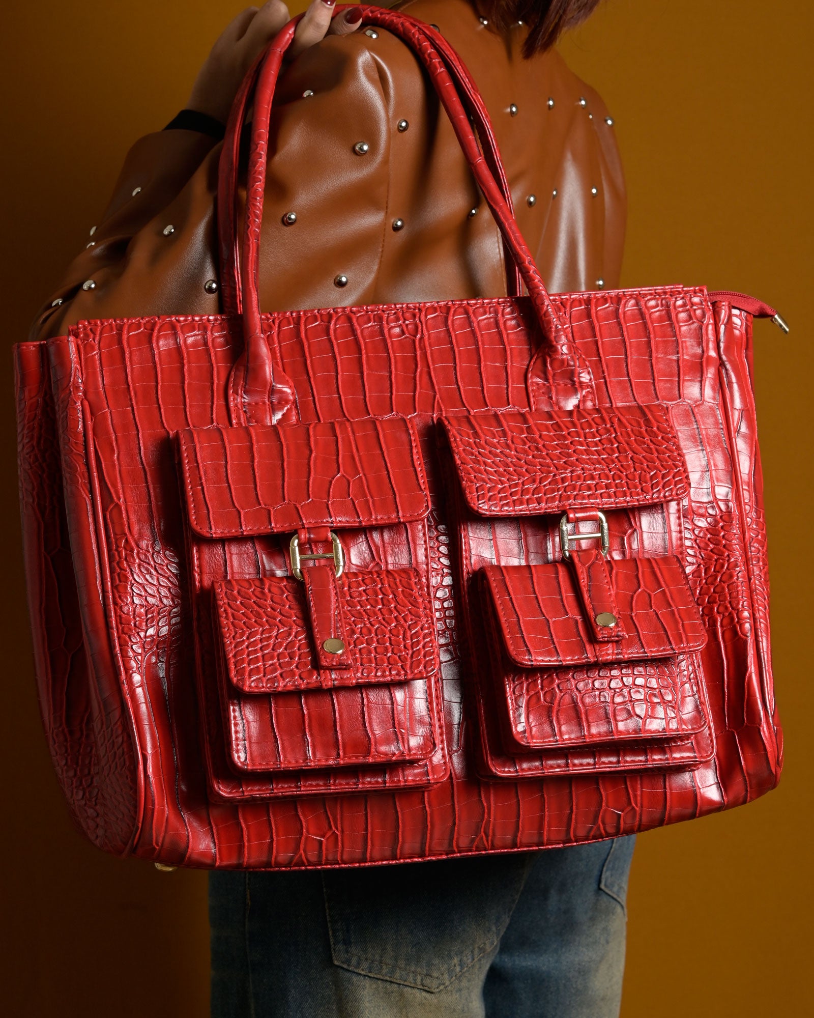Crimson Structure Bag - Red
