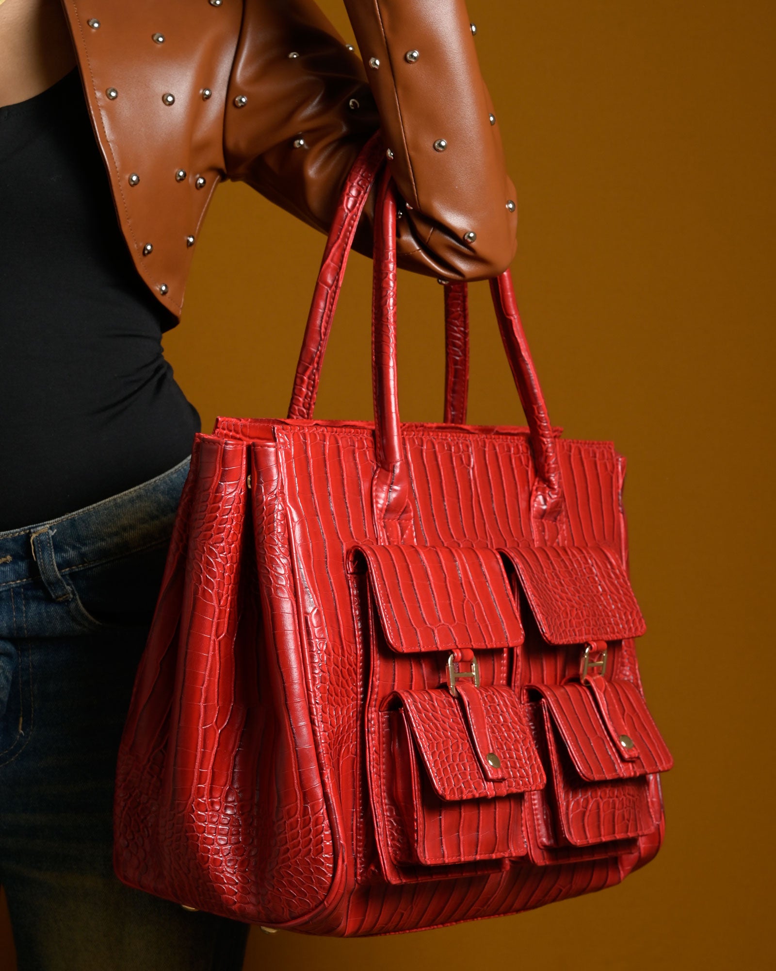 Crimson Structure Bag - Red