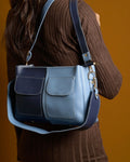 Mini Caro Multi Tote Bag - Navy & Blue