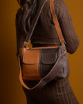 Mini Caro Multi Tote Bag - Tan & Brown