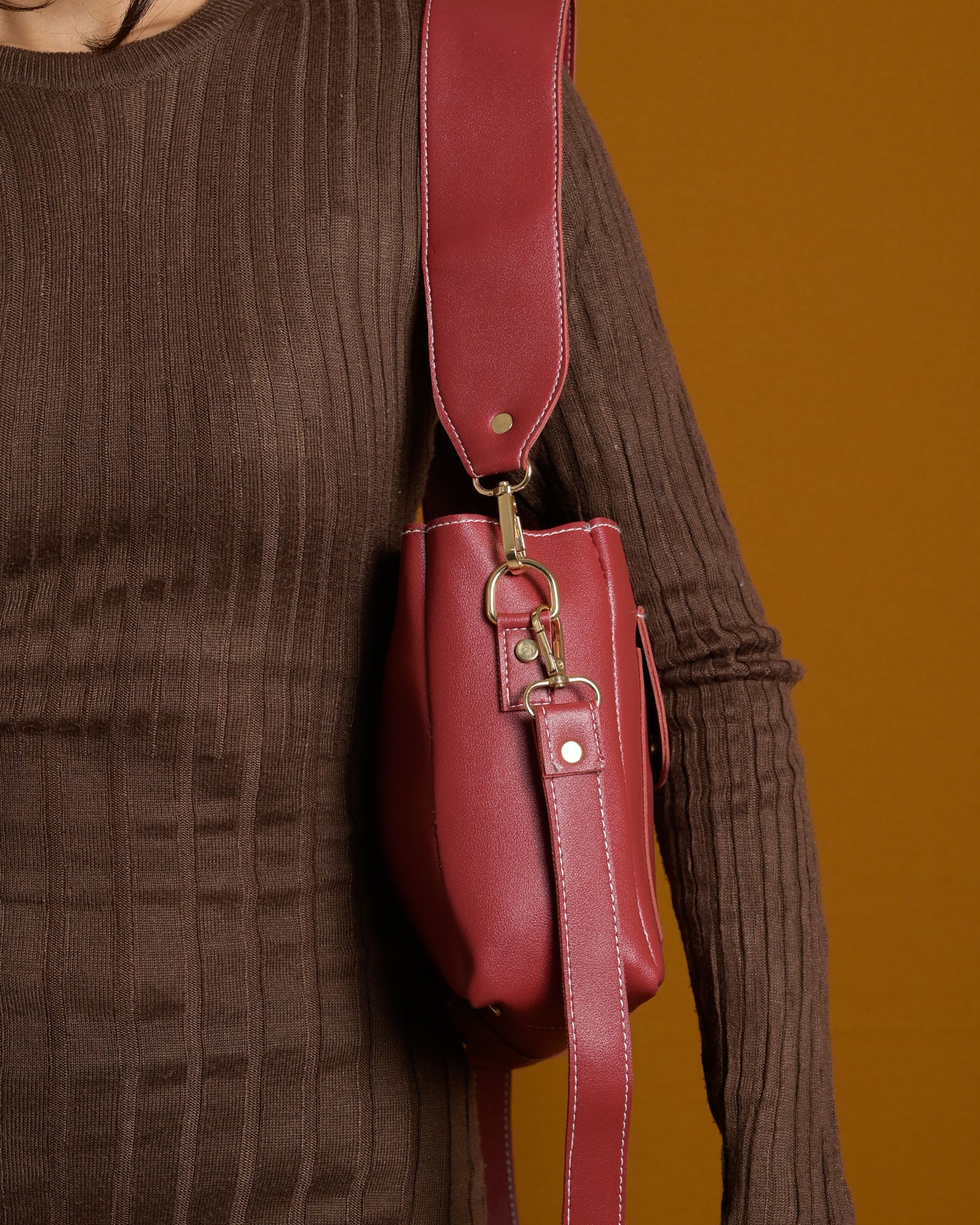 Mini Caro Tote Bag - Red