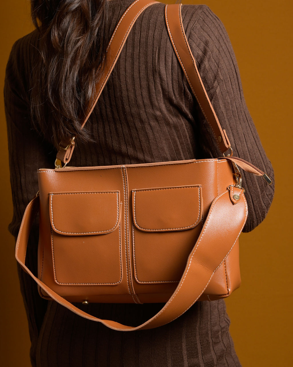 Mini Caro Tote Bag - Tan