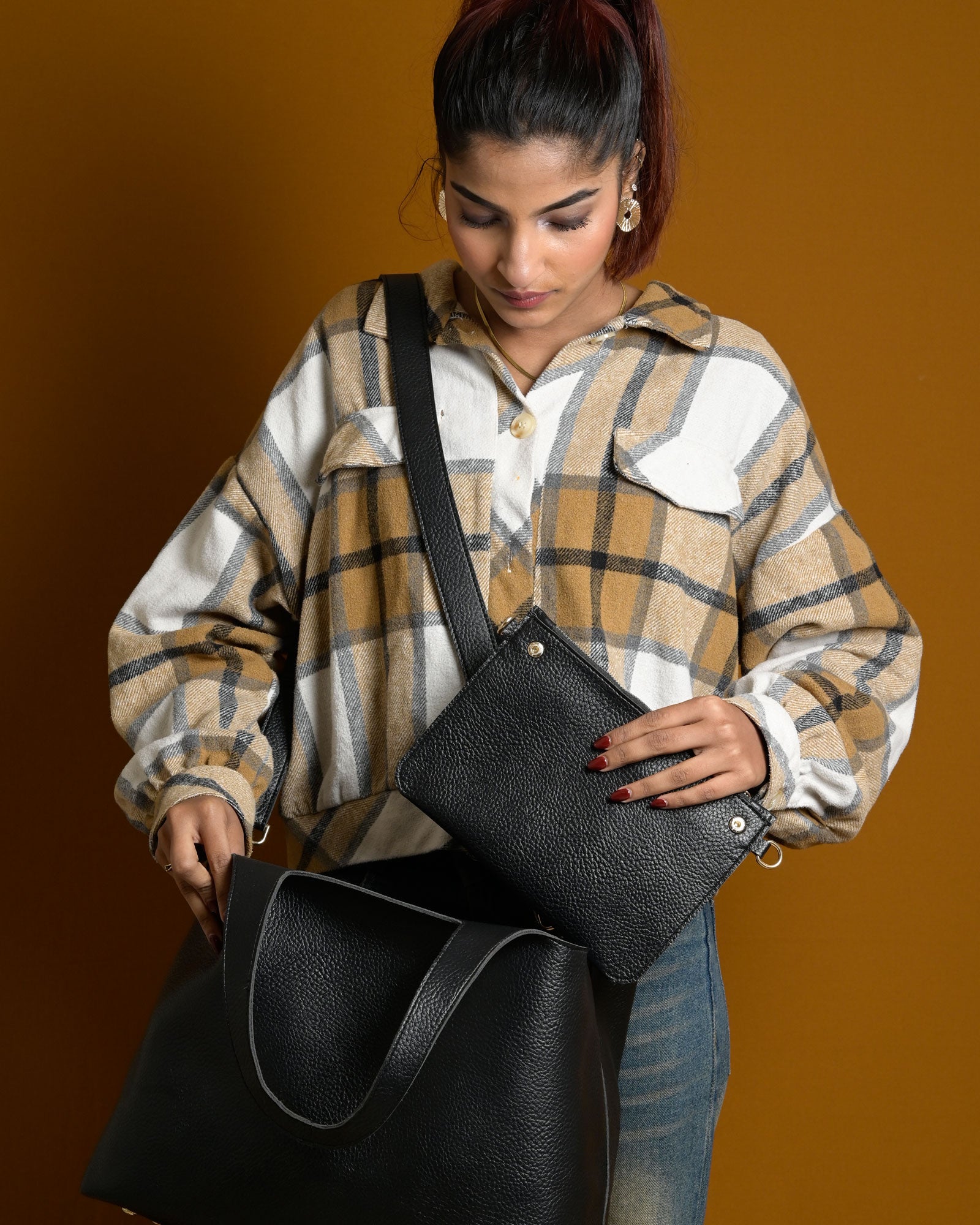 Statement Tote Bag - Black