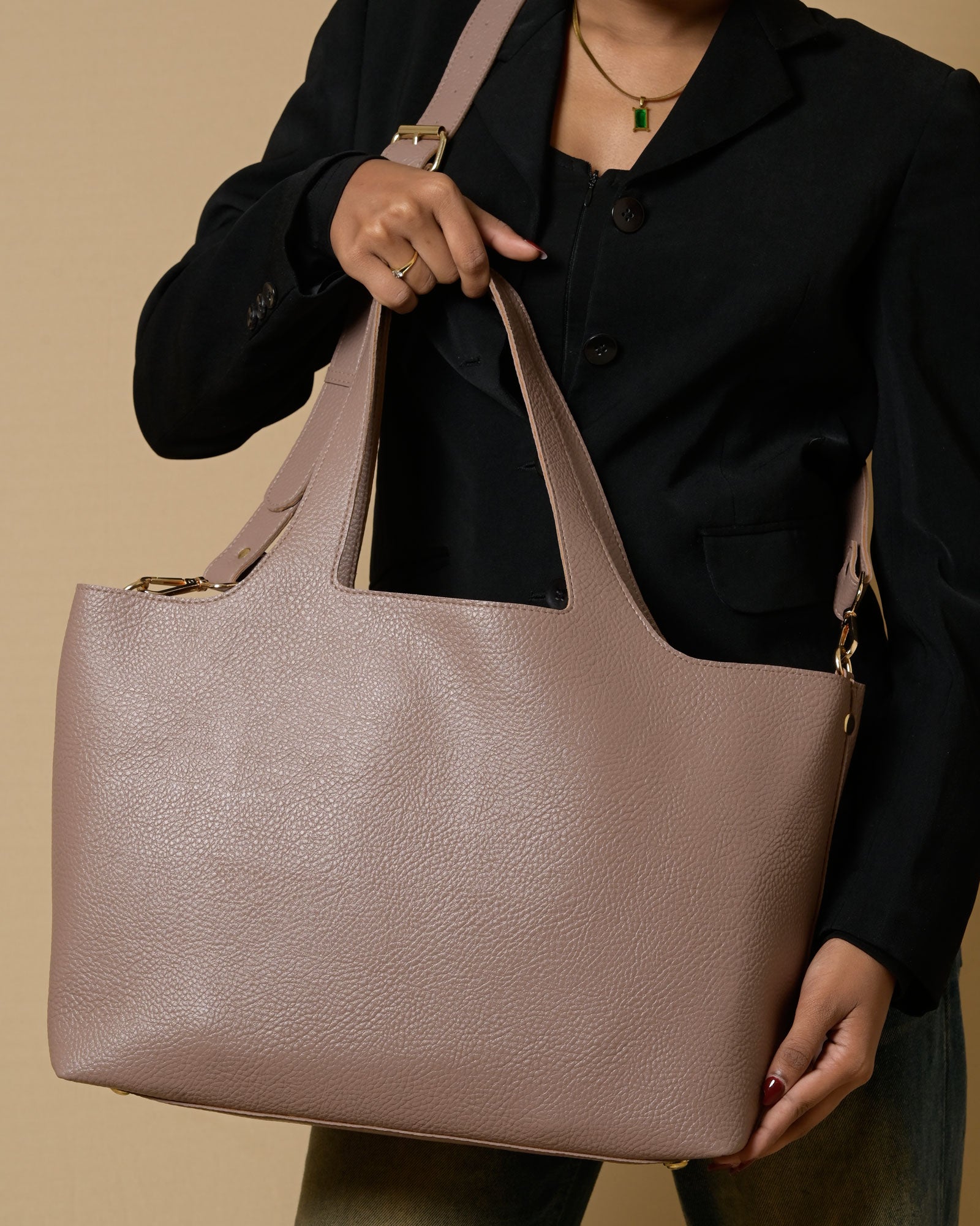 Statement Tote Bag - Peach
