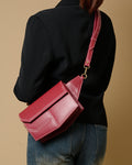 Structured Crossbody Sling Bag - Red